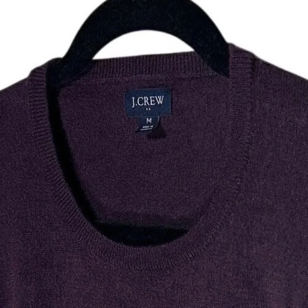 J.Crew Merino Wool Blend Long Sleeve Crewneck Sweater Plum Purple Size Medium